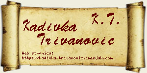 Kadivka Trivanović vizit kartica